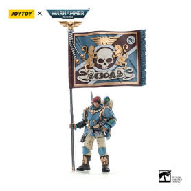 JoyToy Space Marines - Astra Militarum Tempestus - Escuadra Scions 55Th Kappic Eagles Portaestandarte 1/18 - Warhammer 40K