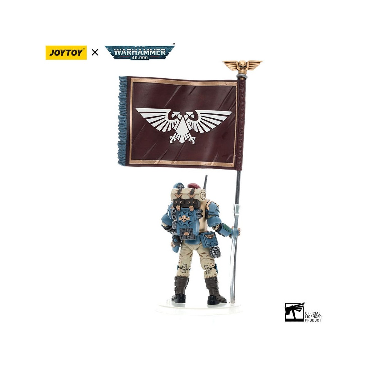 JoyToy Space Marines - Astra Militarum Tempestus - Escuadra Scions 55Th Kappic Eagles Portaestandarte 1/18 - Warhammer 40K