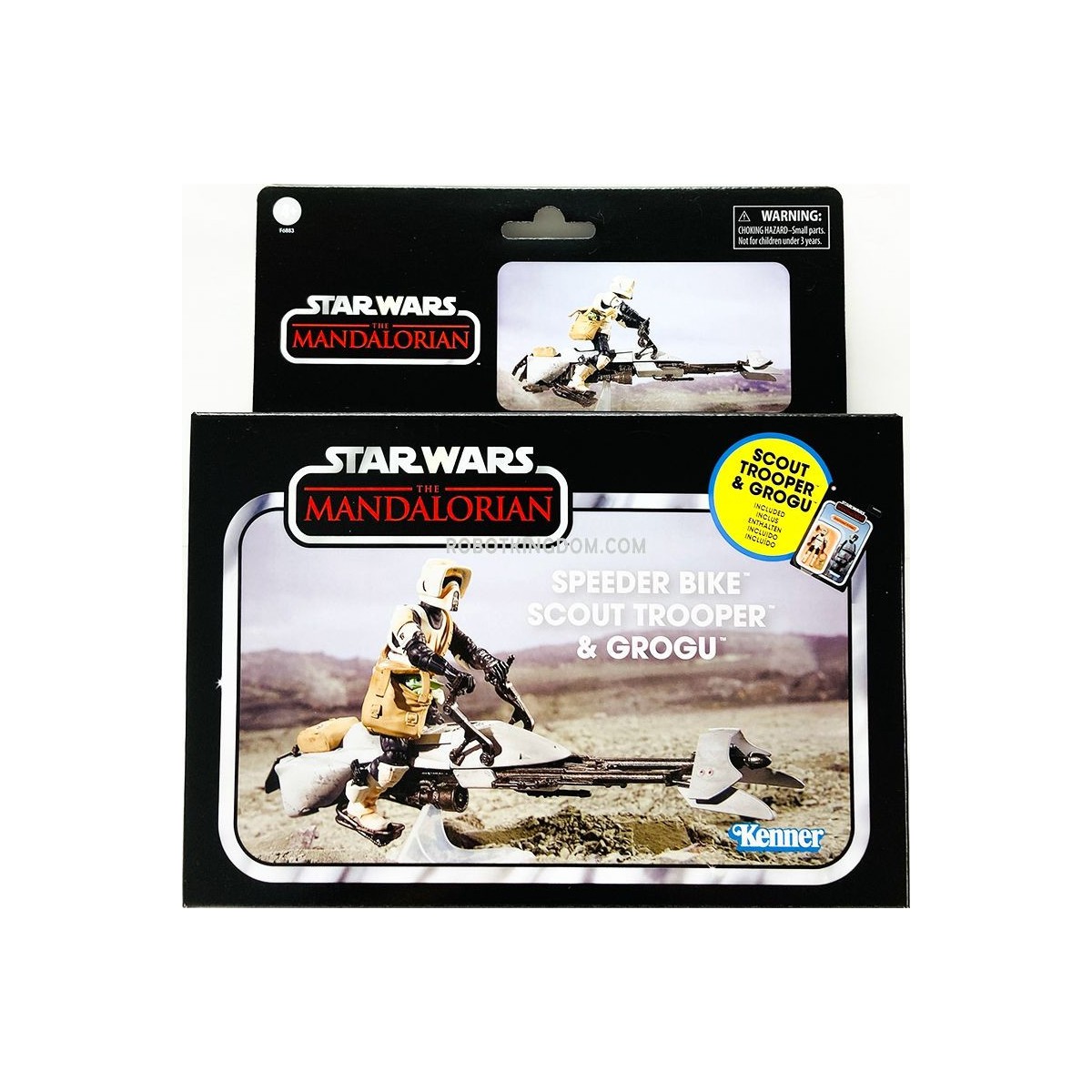 Hasbro - Star Wars La Colección Vintage - Speeder Bike, Scout Trooper y Grogu - El Mandaloriano