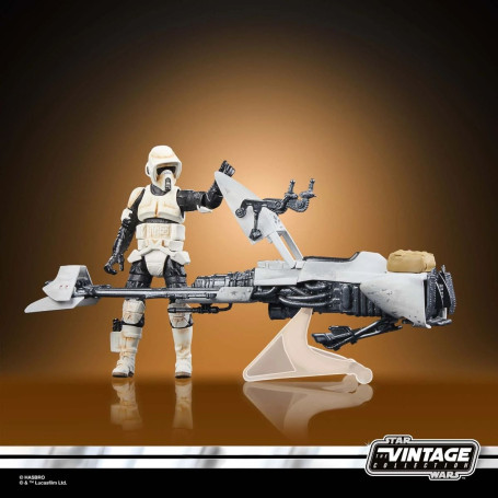 Hasbro - Star Wars La Colección Vintage - Speeder Bike, Scout Trooper y Grogu - El Mandaloriano