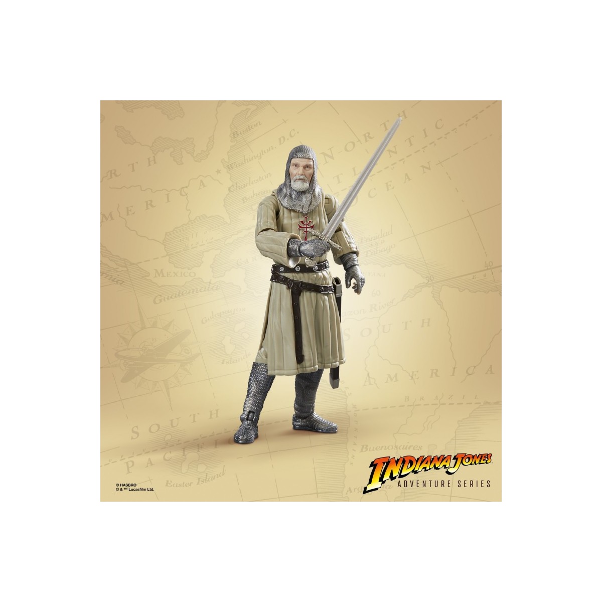 Hasbro - Caballero del Grial - Indiana Jones Adventure Series: Indiana Jones y la Última Cruzada 1/12