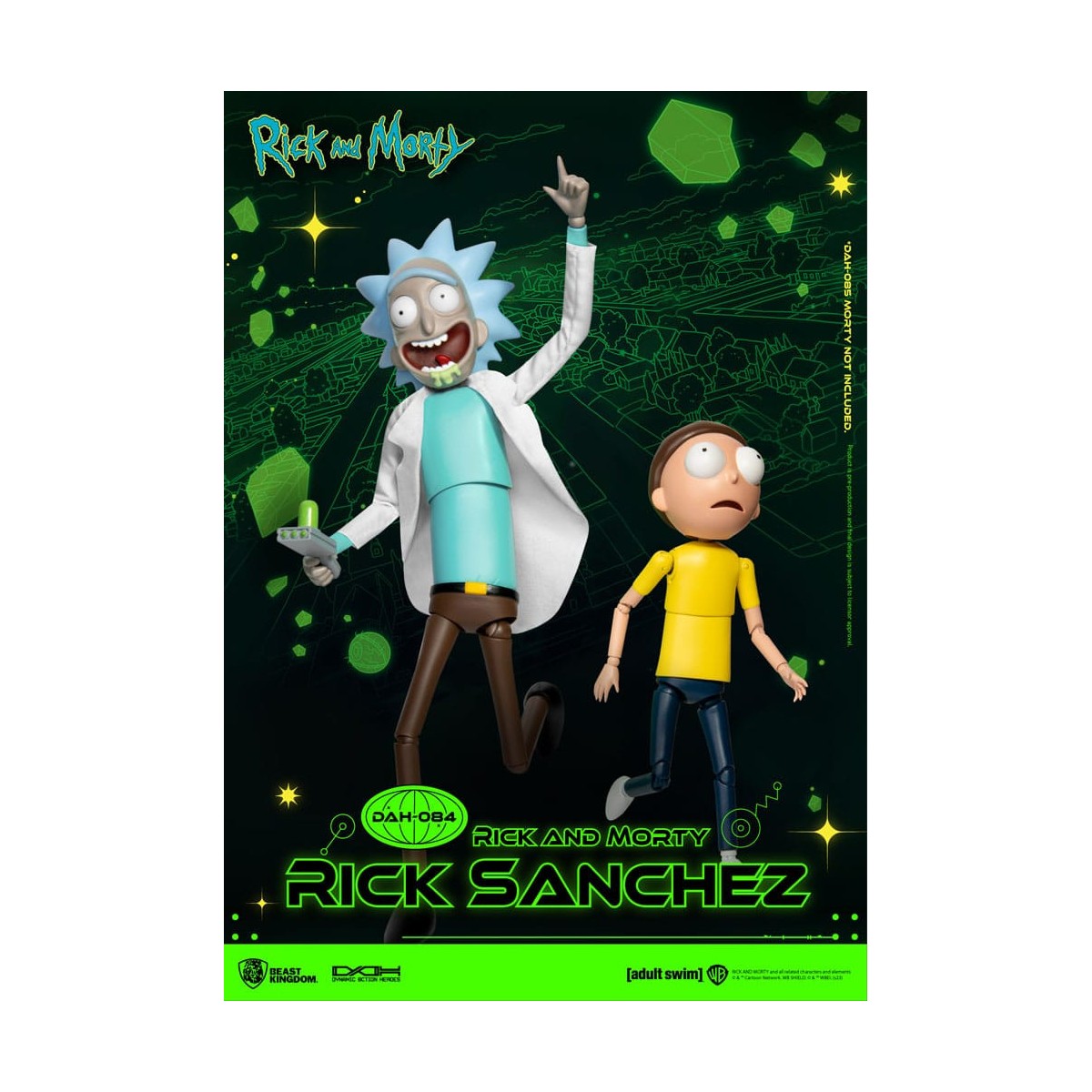Beast Kingdom - Rick y Morty - Rick Sanchez Héroes de Acción Dinámica