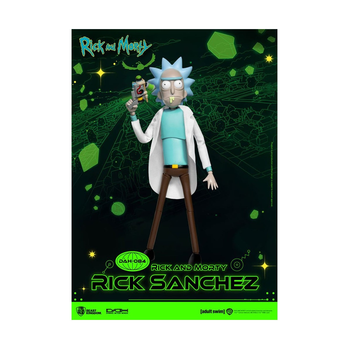 Beast Kingdom - Rick y Morty - Rick Sanchez Héroes de Acción Dinámica