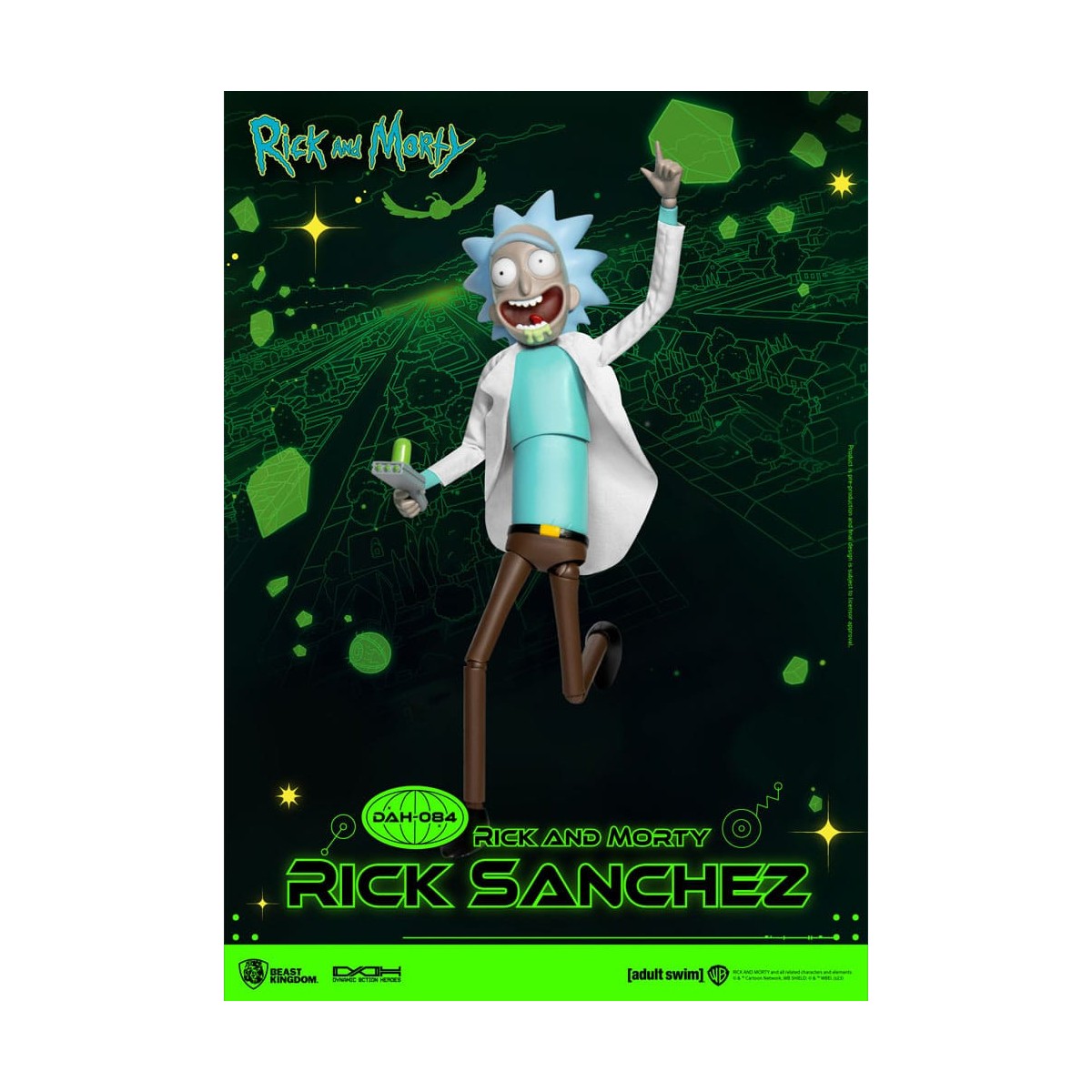 Beast Kingdom - Rick y Morty - Rick Sanchez Héroes de Acción Dinámica