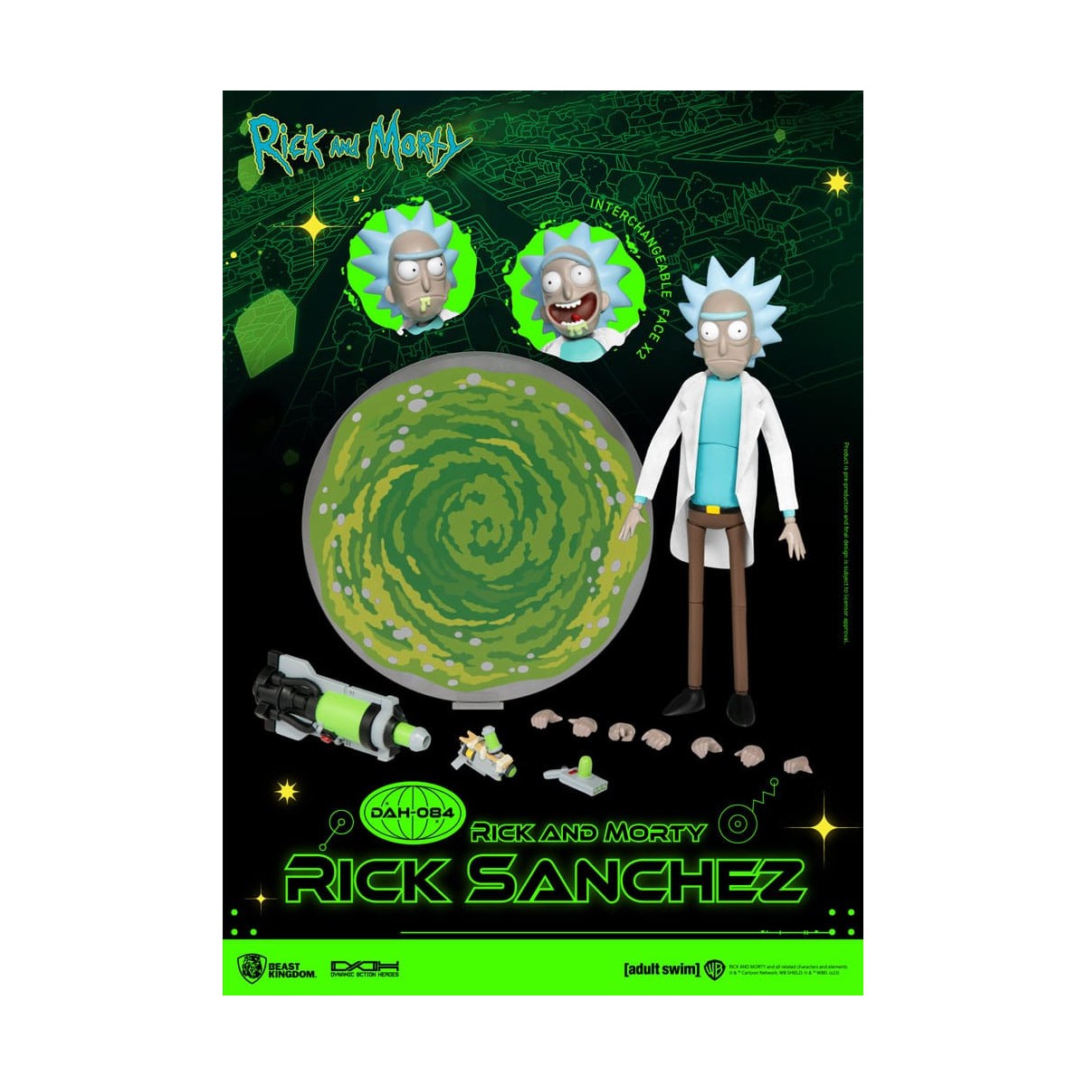 Beast Kingdom - Rick y Morty - Rick Sanchez Héroes de Acción Dinámica