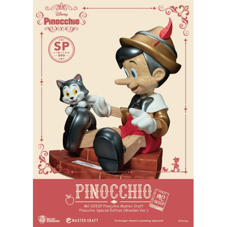 Beast Kingdom Disney - Master Craft Pinocho Madera Ver. Edición Especial