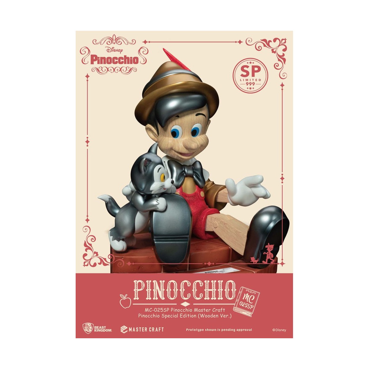 Beast Kingdom Disney - Master Craft Pinocho Madera Ver. Edición Especial