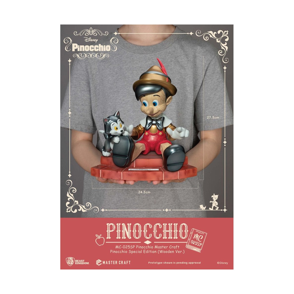 Beast Kingdom Disney - Master Craft Pinocho Madera Ver. Edición Especial