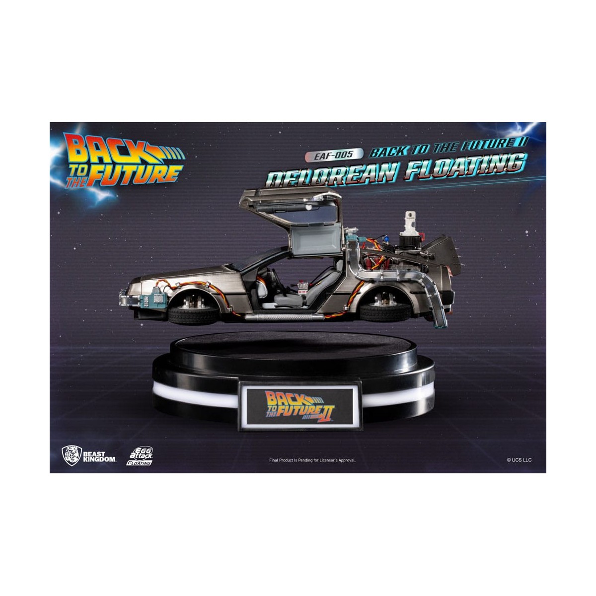 Beast Kingdom - Ataque al huevo flotante Regreso al futuro II DeLorean Versión estándar
