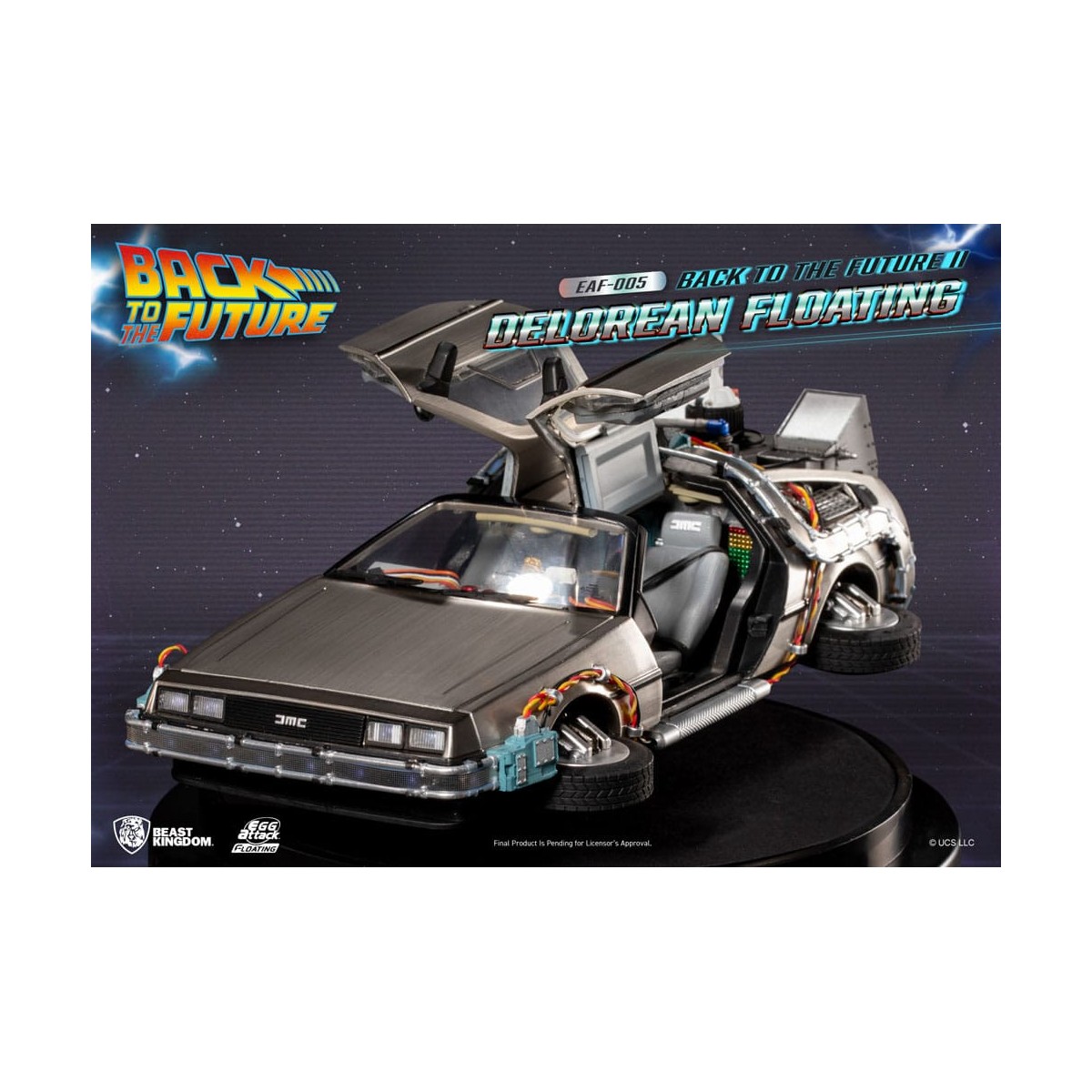 Beast Kingdom - Ataque al huevo flotante Regreso al futuro II DeLorean Versión estándar