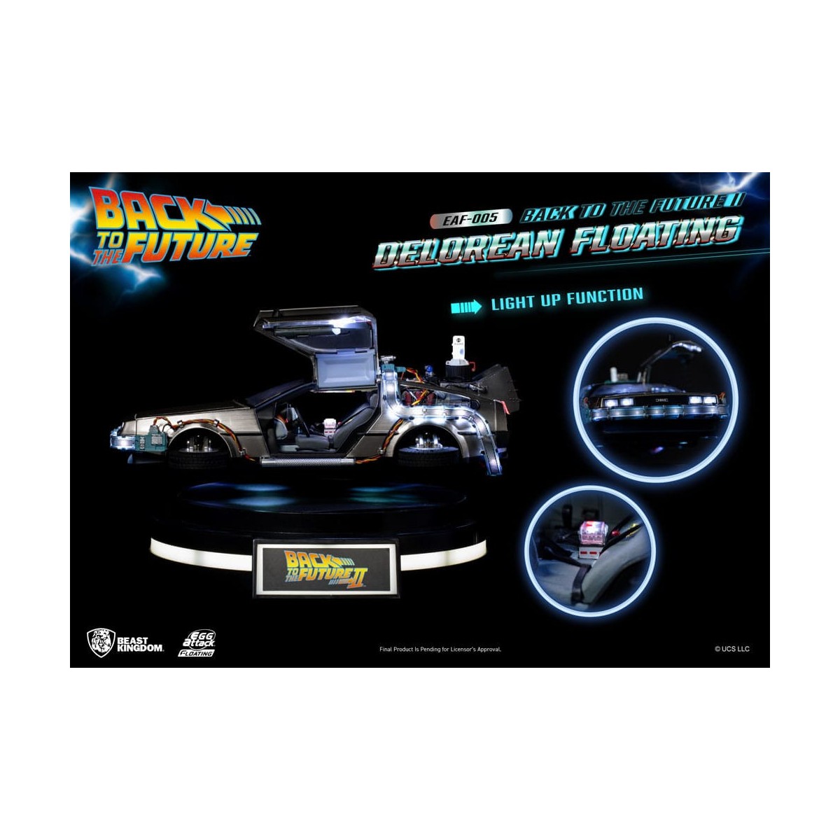 Beast Kingdom - Ataque al huevo flotante Regreso al futuro II DeLorean Versión estándar