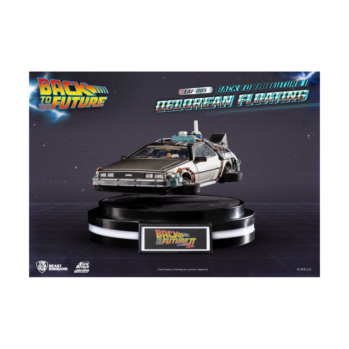 Beast Kingdom - Ataque al huevo flotante Regreso al futuro II DeLorean Versión estándar