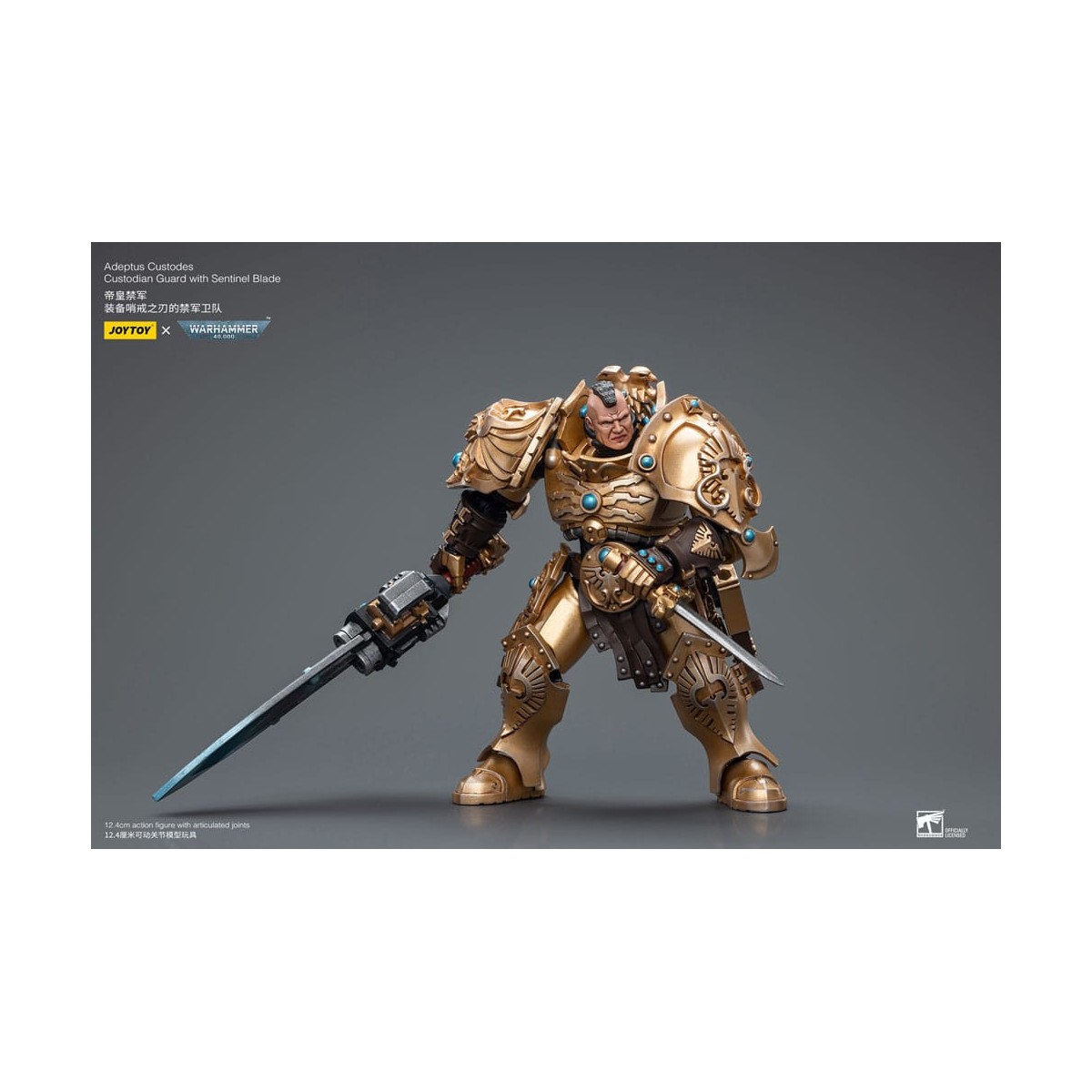 JoyToy Space Marines - Adeptus Custodes Guardia Custodio con Sentinel Blade 1/18