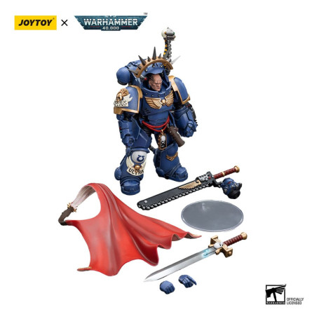 JoyToy Marines Espaciales - Ultramarines - Capitán Ultramarines con armadura Gravis 1/18 - Warhammer 40K