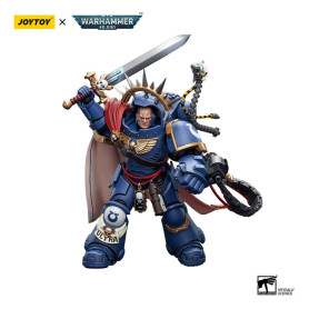 JoyToy Marines Espaciales - Ultramarines - Capitán Ultramarines con armadura Gravis 1/18 - Warhammer 40K