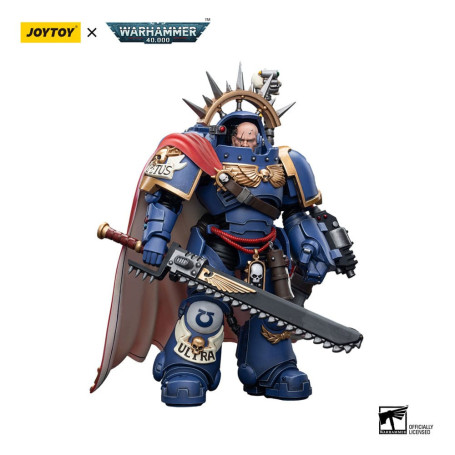JoyToy Marines Espaciales - Ultramarines - Capitán Ultramarines con armadura Gravis 1/18 - Warhammer 40K