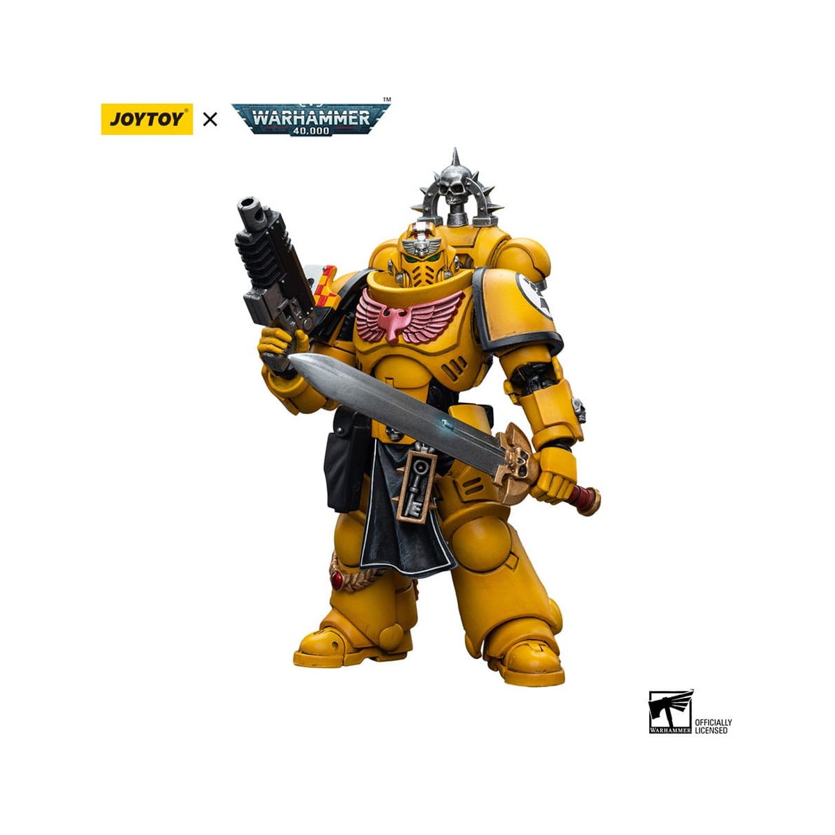 JoyToy Marines Espaciales - Puños Imperiales - Teniente con Espada de Poder 1/18 - Warhammer 40K