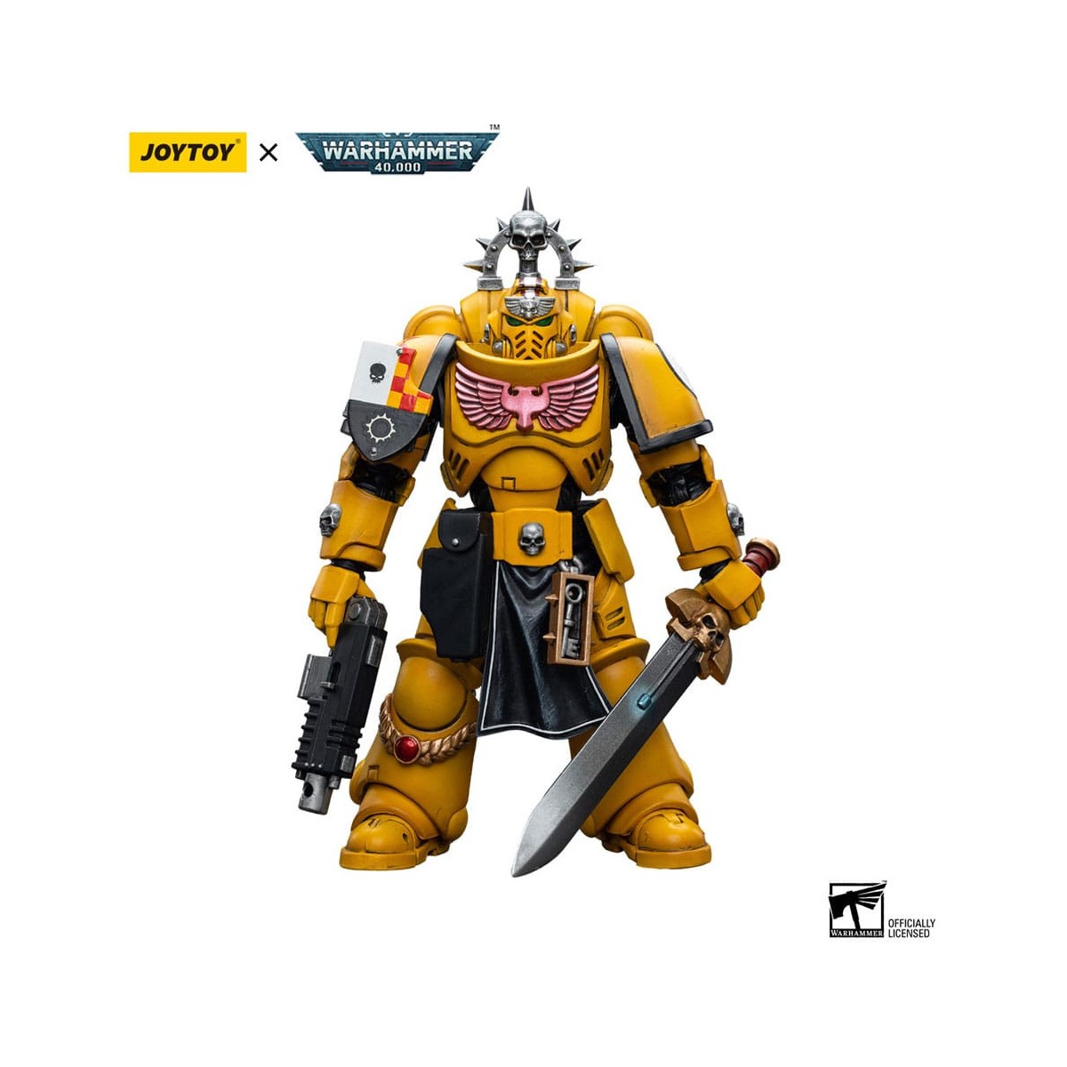 JoyToy Marines Espaciales - Puños Imperiales - Teniente con Espada de Poder 1/18 - Warhammer 40K