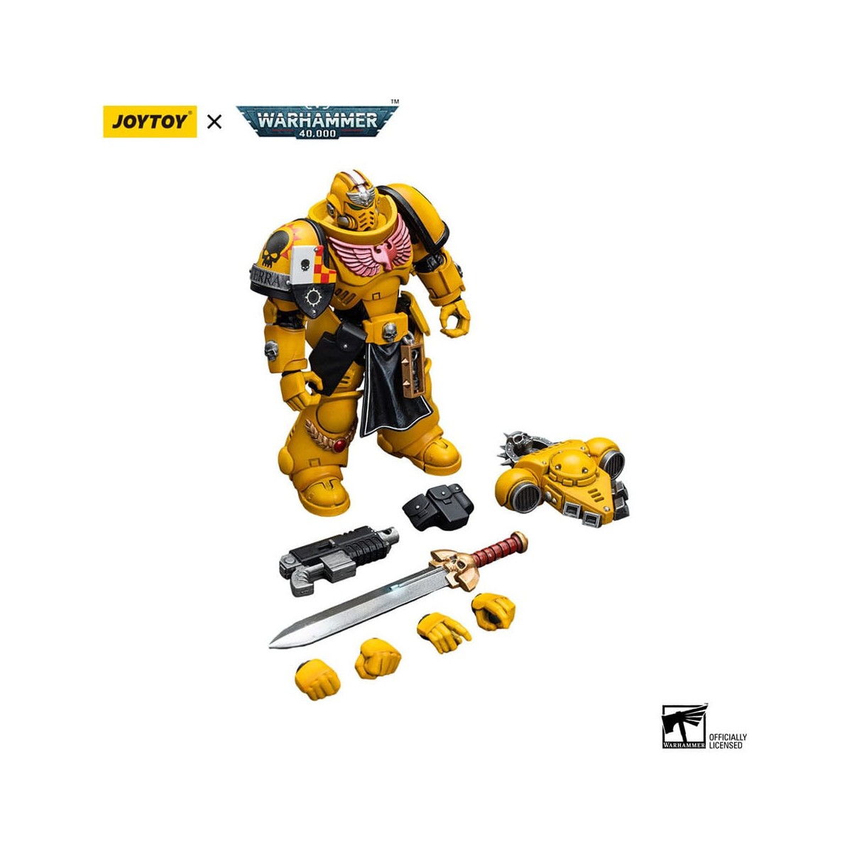 JoyToy Marines Espaciales - Puños Imperiales - Teniente con Espada de Poder 1/18 - Warhammer 40K