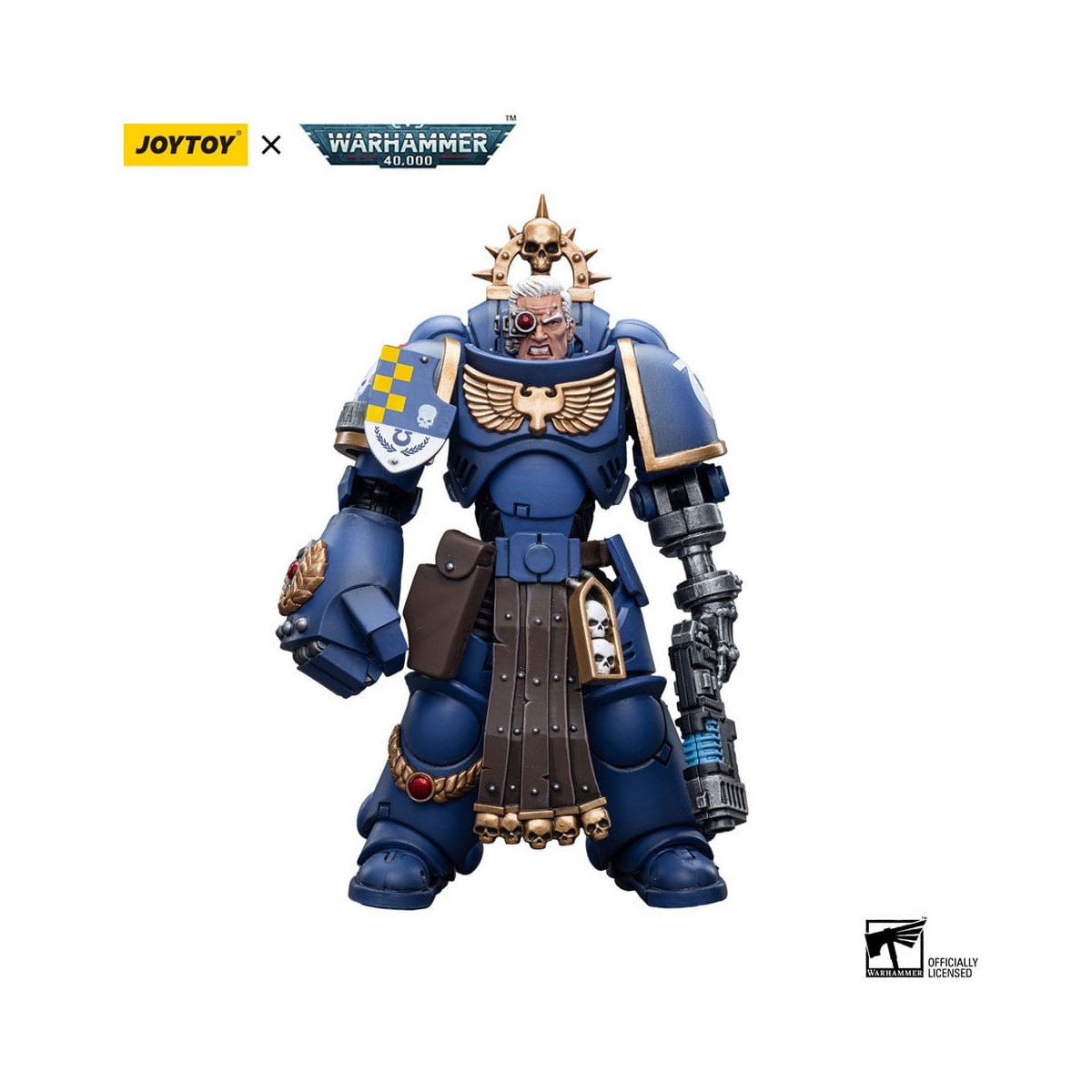 JoyToy Marines Espaciales - Ultramarines - Ultramarines Teniente con Puño de Poder 1/18 - Warhammer 40K