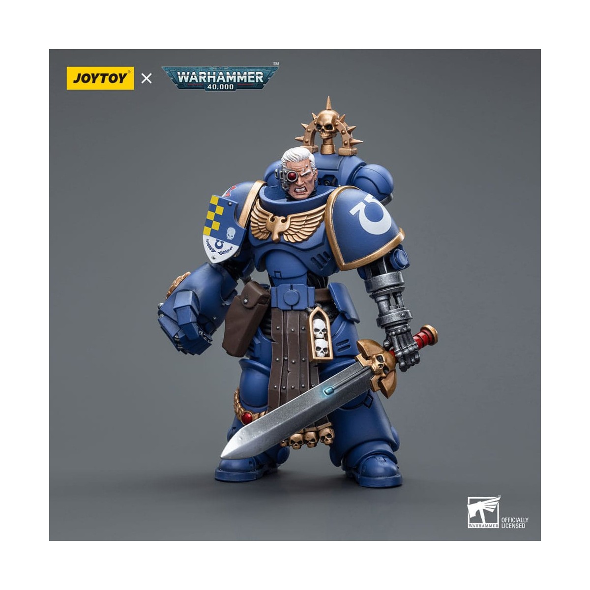 JoyToy Marines Espaciales - Ultramarines - Ultramarines Teniente con Puño de Poder 1/18 - Warhammer 40K