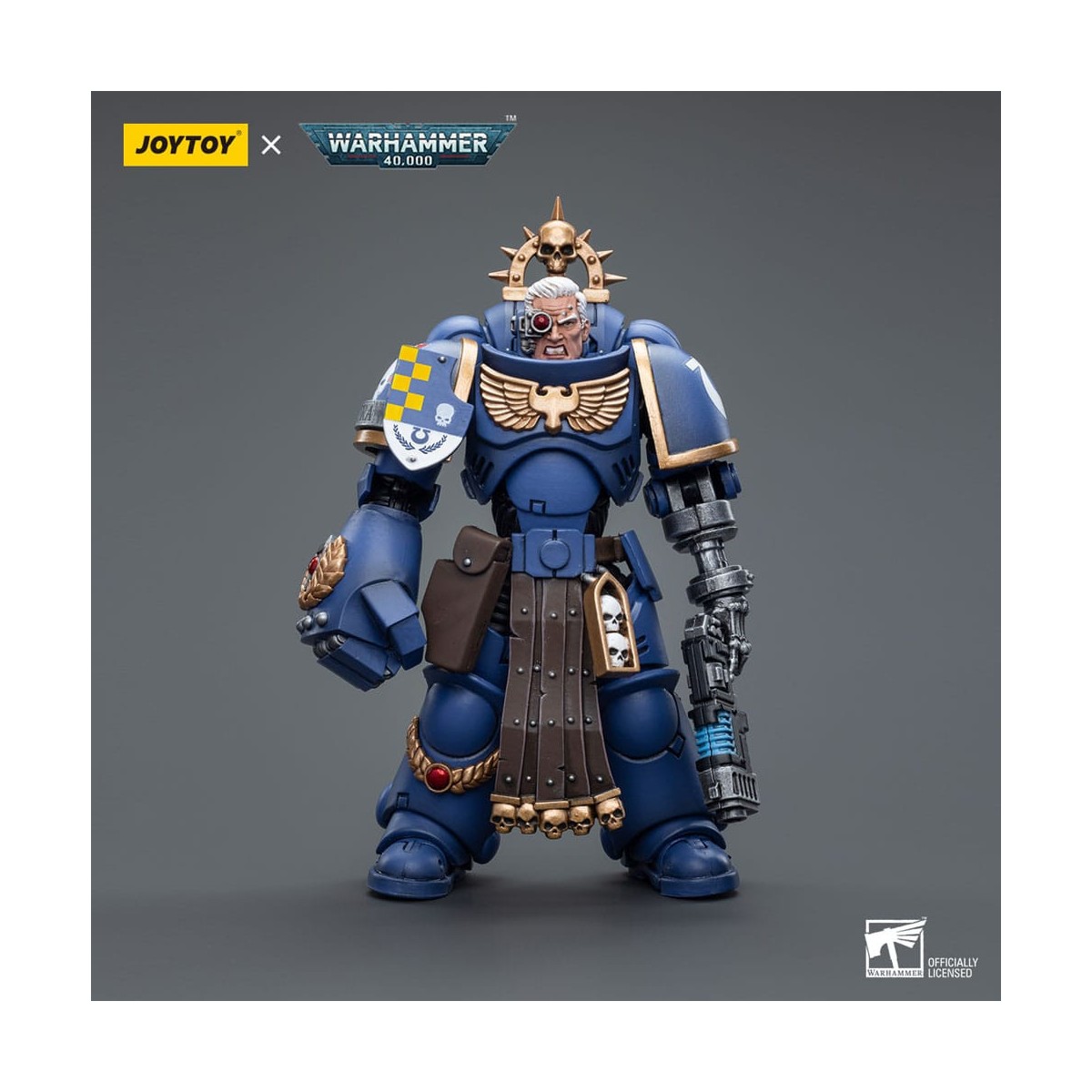 JoyToy Marines Espaciales - Ultramarines - Ultramarines Teniente con Puño de Poder 1/18 - Warhammer 40K