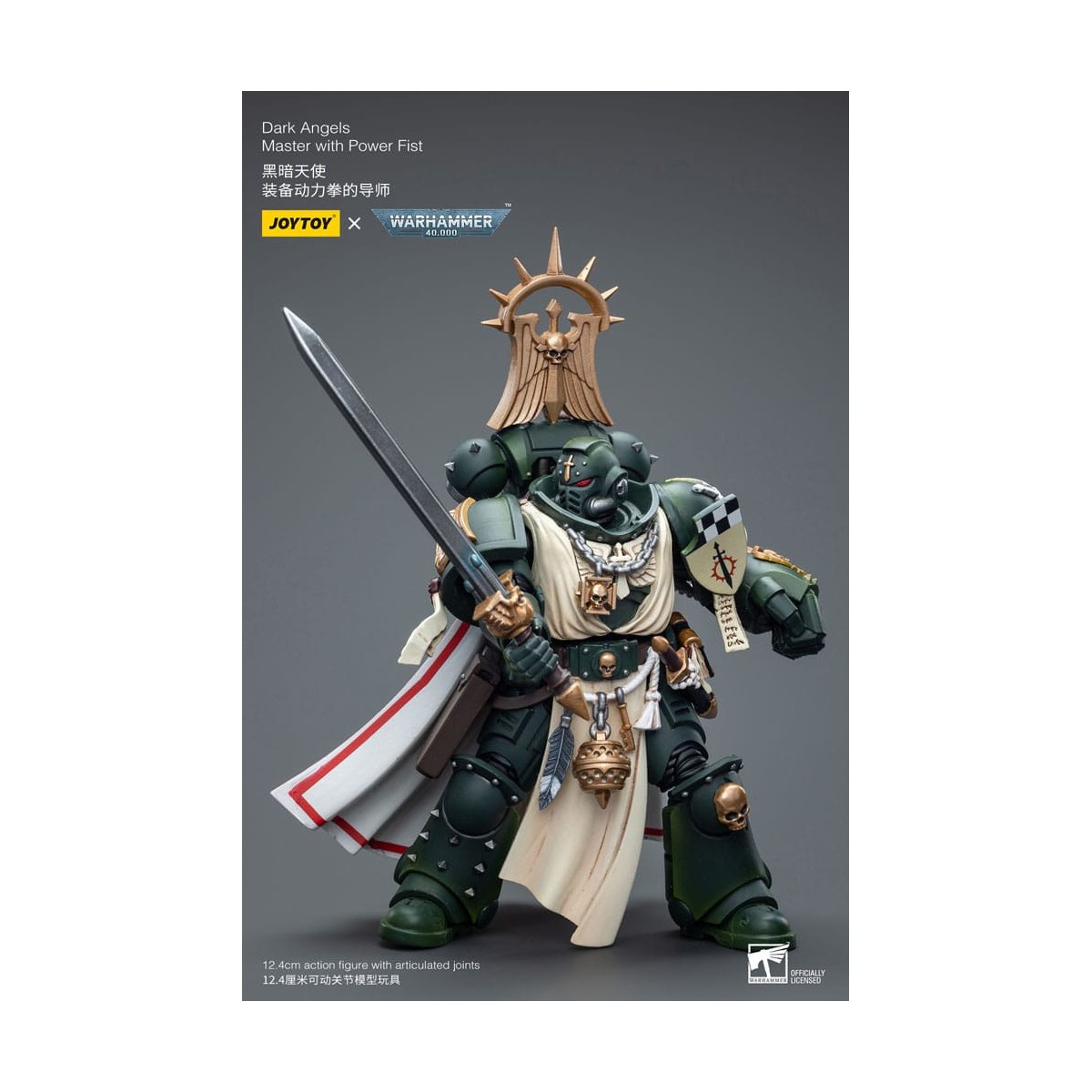 JoyToy Marines Espaciales - Ángeles Oscuros - Maestro Ángeles Oscuros con Puño de Poder 1/18 - Warhammer 40K