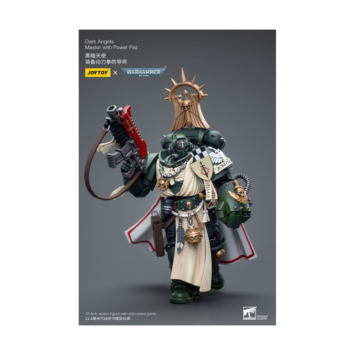 JoyToy Marines Espaciales - Ángeles Oscuros - Maestro Ángeles Oscuros con Puño de Poder 1/18 - Warhammer 40K