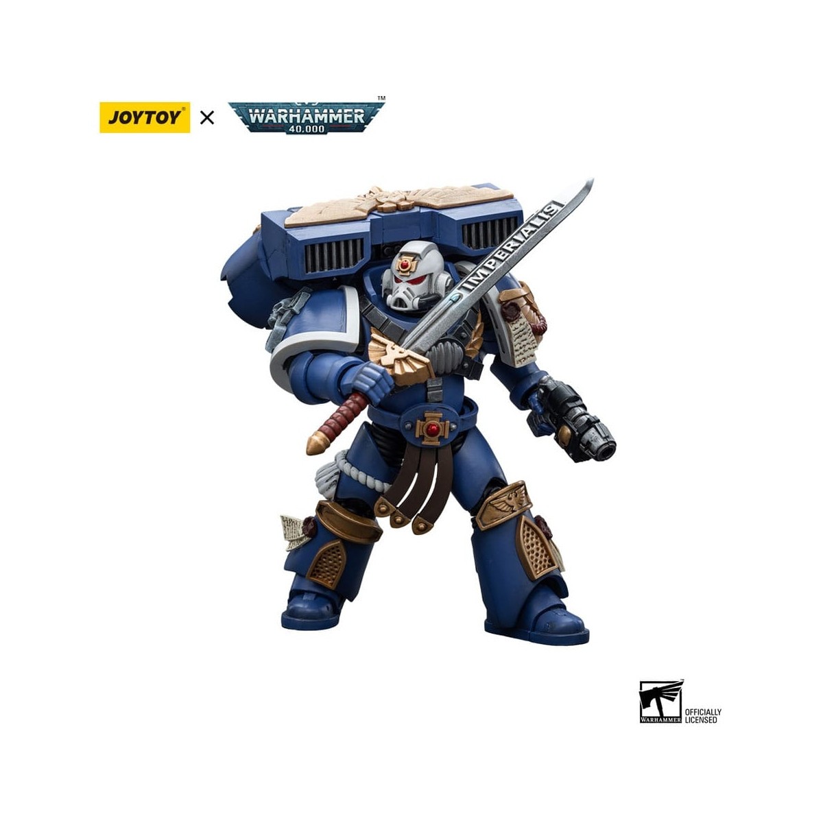 JoyToy Marines Espaciales - Ultramarines - Sargento Veterano de Vanguardia 1/18 - Warhammer 40K