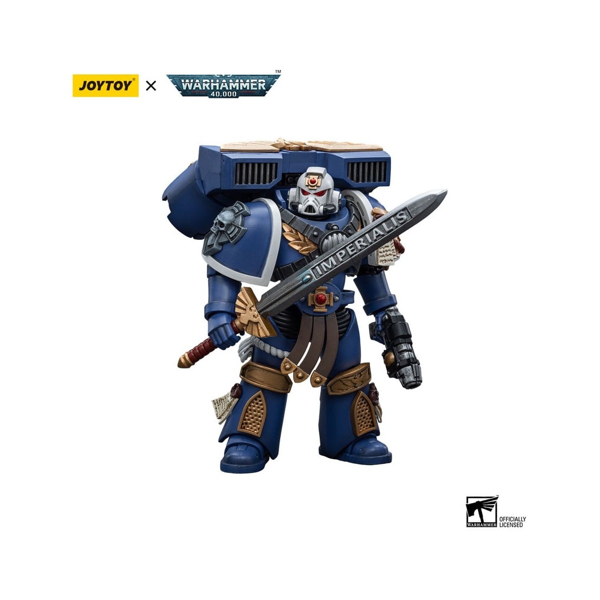 JoyToy Marines Espaciales - Ultramarines - Sargento Veterano de Vanguardia 1/18 - Warhammer 40K