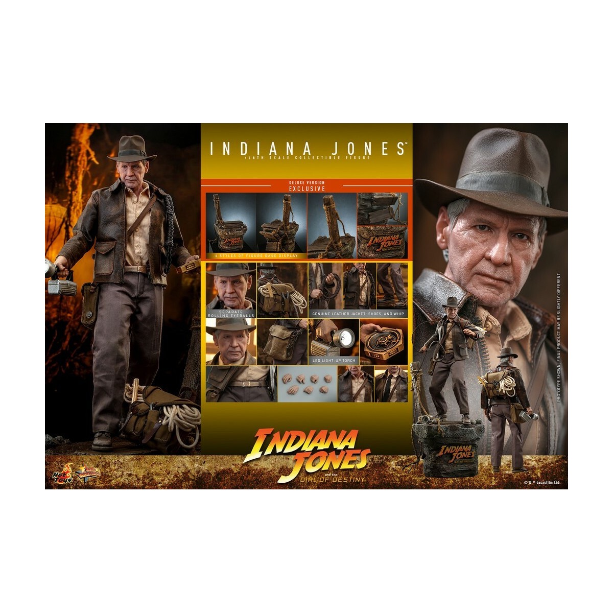 Hot Toys - Indiana Jones y el Disco del Destino - Indiana Jones Versión Deluxe 1:6