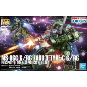 Bandai - Gunpla - Gundam 1/144 HG - MS-06C-6 R6 ZAKU II Tipo C-6/R6 - Mobile Suit Gundam: El Origen