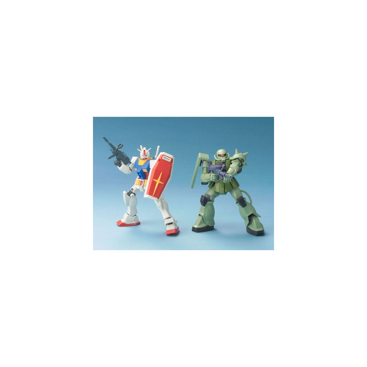 Bandai - Gunpla - Gundam 1/144 HG - Gunpla Starter Set RX-78-2 y MS-06F Zaku II - Mobile Suit Gundam