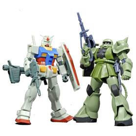 Bandai - Gunpla - Gundam 1/144 HG - Gunpla Starter Set RX-78-2 y MS-06F Zaku II - Mobile Suit Gundam