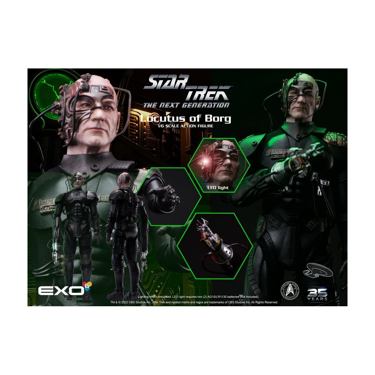 EXO-6 - Locutus de Borg - Star Trek: The Next Generation figura de acción 1/6 