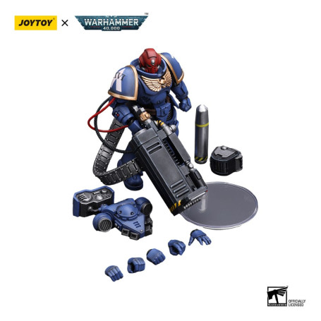 JoyToy Marines Espaciales - Ultramarines - Sargento de la Desolación con Lanzador Vengor 1/18