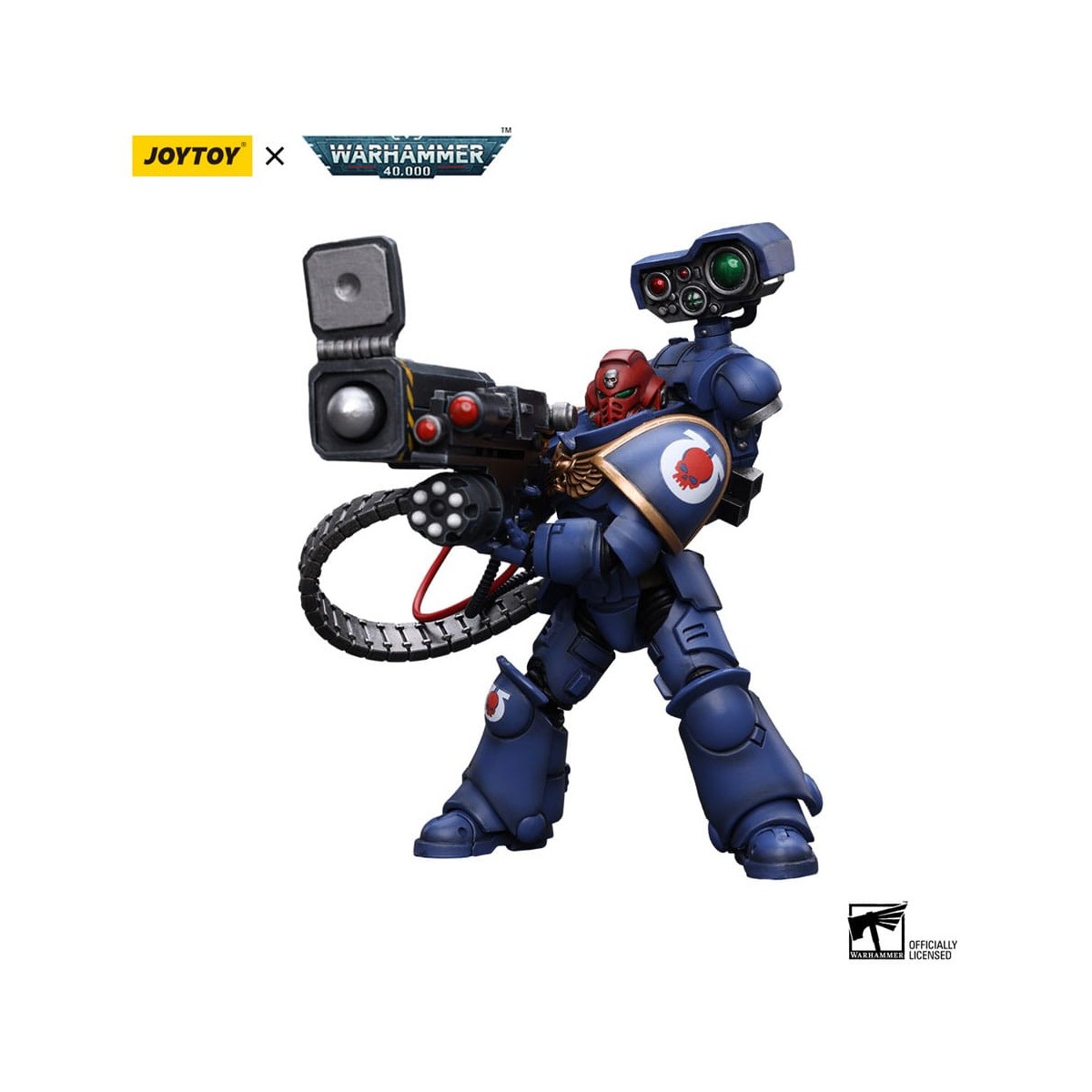 JoyToy Marines Espaciales - Ultramarines - Sargento de la Desolación con Lanzador Vengor 1/18