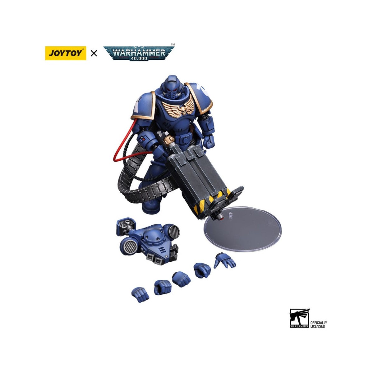 JoyToy Space Marines - Ultramarines - Marine de la Desolación con Lanzador Castellan (Superkrak) 1/18