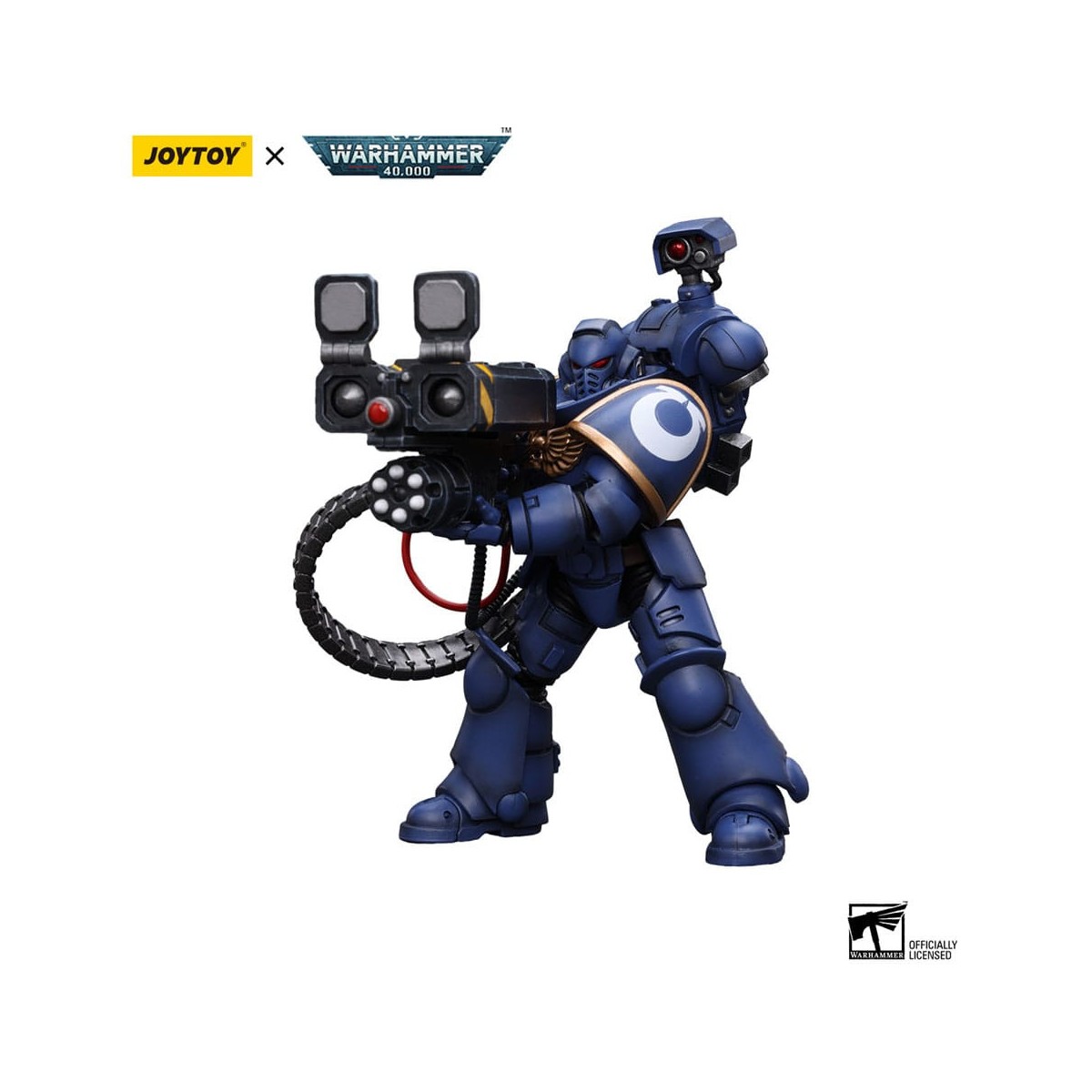 JoyToy Space Marines - Ultramarines - Marine de la Desolación con Lanzador Castellan (Superkrak) 1/18