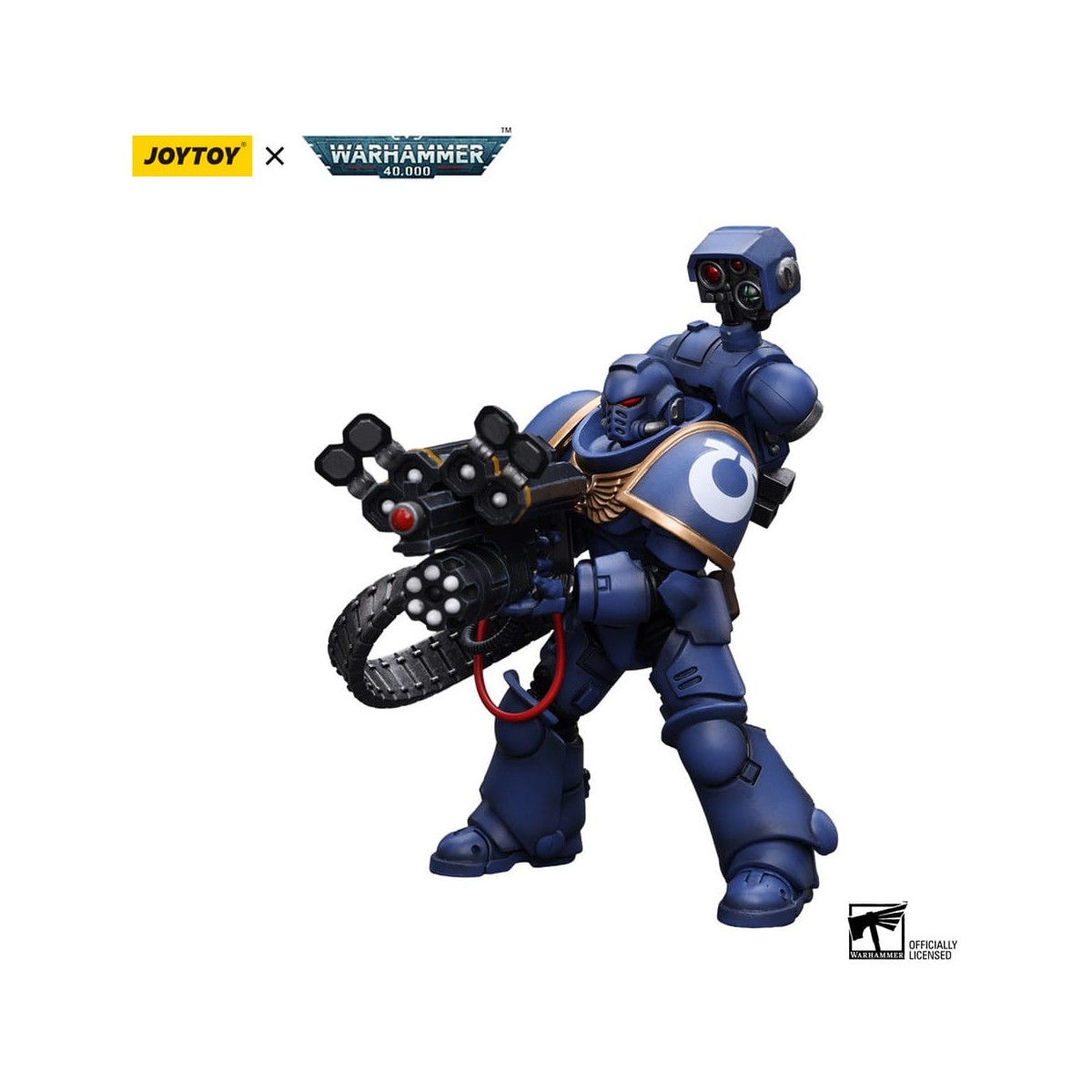 JoyToy Space Marines - Ultramarines - Marine Desolación con Lanzador Castellan (Superfrag) 1/18