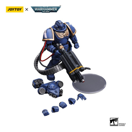JoyToy Space Marines - Ultramarines - Marine Desolación con Lanzador Castellan (Superfrag) 1/18