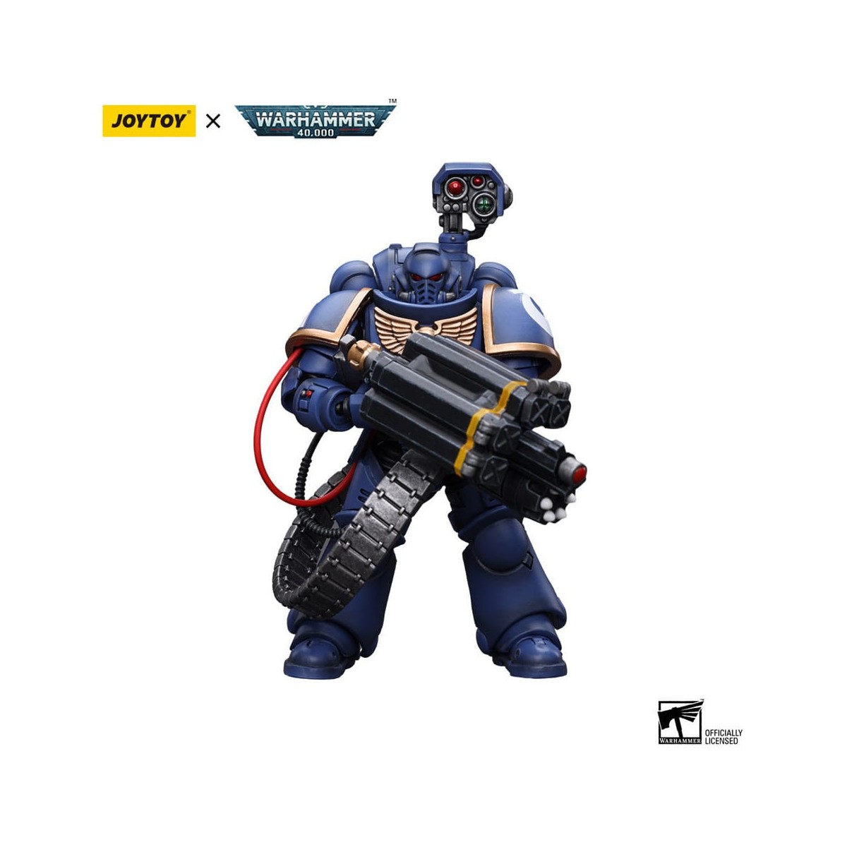 JoyToy Space Marines - Ultramarines - Marine Desolación con Lanzador Castellan (Superfrag) 1/18