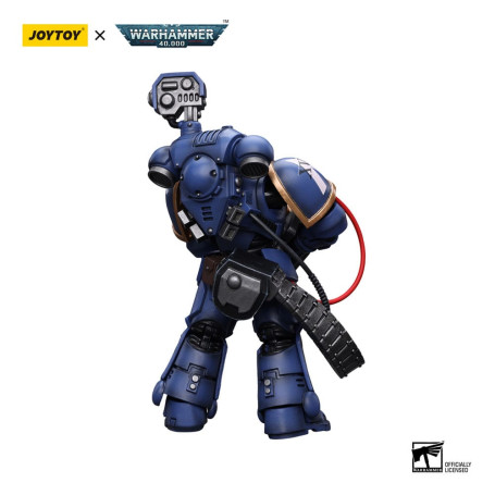 JoyToy Space Marines - Ultramarines - Marine Desolación con Lanzador Castellan (Superfrag) 1/18