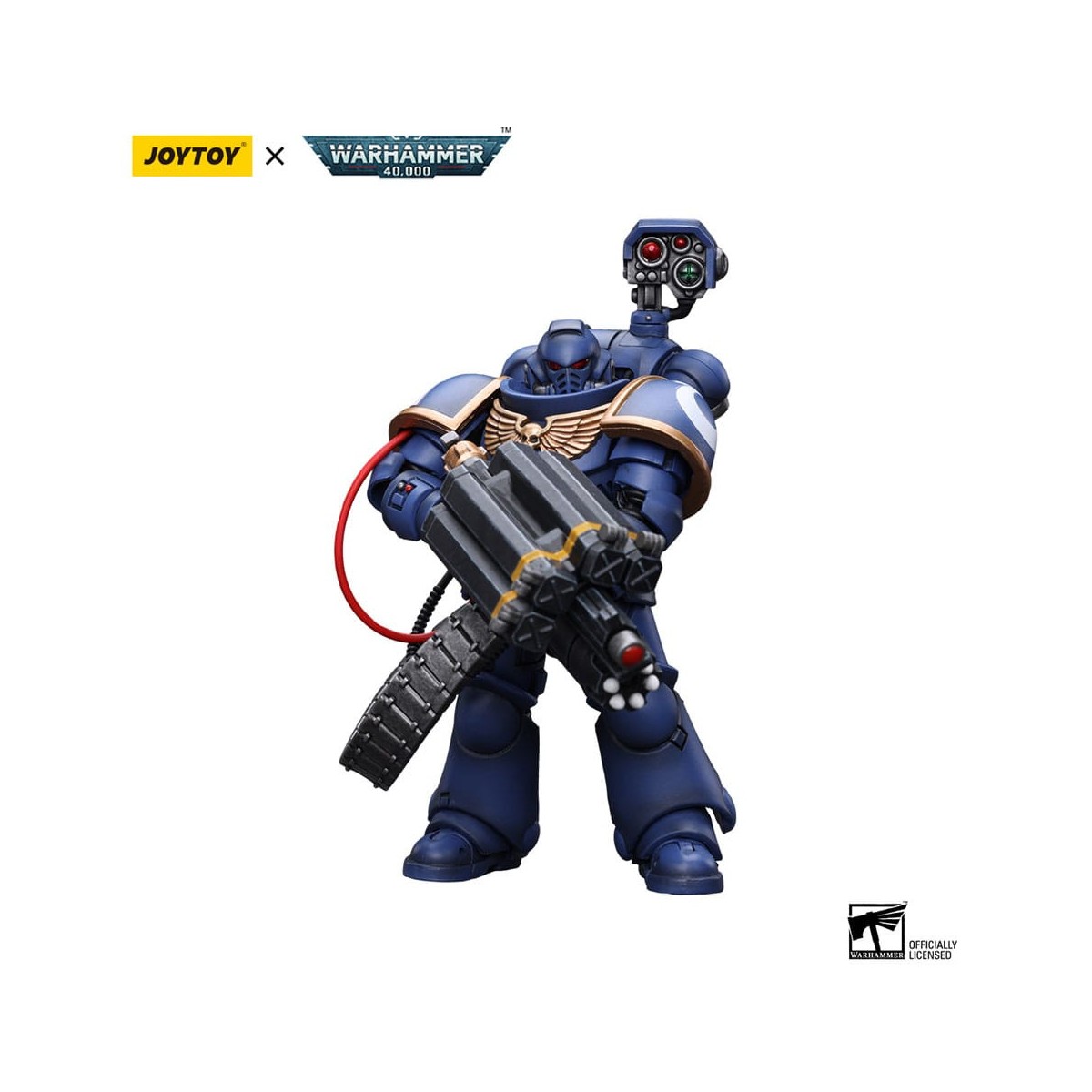 JoyToy Space Marines - Ultramarines - Marine Desolación con Lanzador Castellan (Superfrag) 1/18