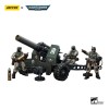JoyToy Marines Espaciales - Astra Militarum - Equipo de Artillería con Cañón de Campo Bombast 1/18 - Warhammer 40K
