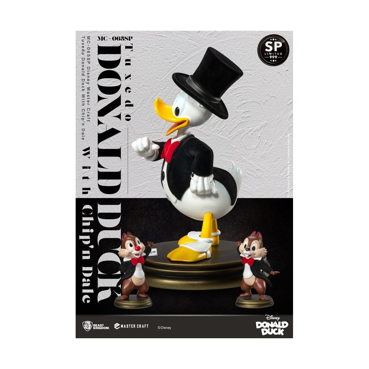 Beast Kingdom Disney 100th - Master Craft - Esmoquin Pato Donald con Barco y Dale Edición Especial Estatua - Tic & Tac