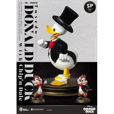 Beast Kingdom Disney 100th - Master Craft - Esmoquin Pato Donald con Barco y Dale Edición Especial Estatua - Tic & Tac