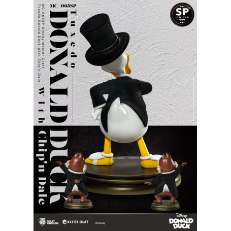 Beast Kingdom Disney 100th - Master Craft - Esmoquin Pato Donald con Barco y Dale Edición Especial Estatua - Tic & Tac