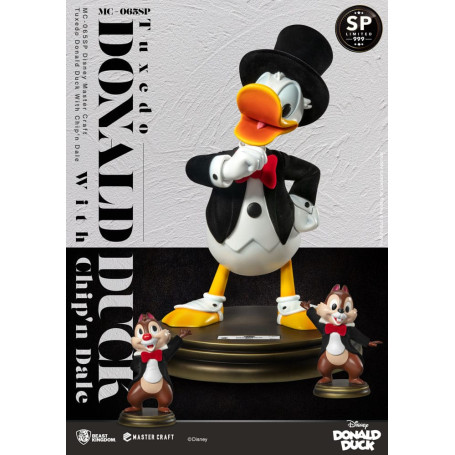 Beast Kingdom Disney 100th - Master Craft - Esmoquin Pato Donald con Barco y Dale Edición Especial Estatua - Tic & Tac