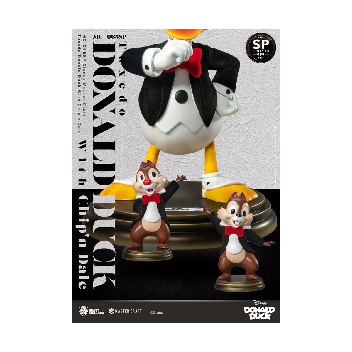 Beast Kingdom Disney 100th - Master Craft - Esmoquin Pato Donald con Barco y Dale Edición Especial Estatua - Tic & Tac